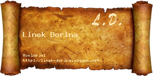 Linek Dorina névjegykártya